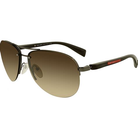 prada women's gradient linea rossa ps56ms-5av6s1-62 brown aviator sunglasses|Prada Linea Rossa PS 56MS 65 Brown Gradient & Gunmetal .